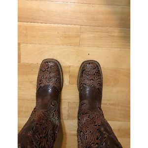 Boulet hand tooled women’s cowgirl boots